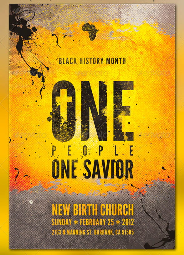 Black History Month Church Flyer Templates | Inspiks Market