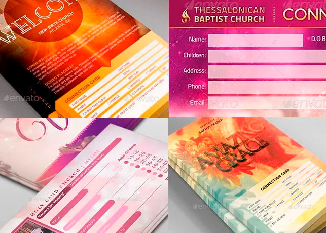Church Connect Card Templates