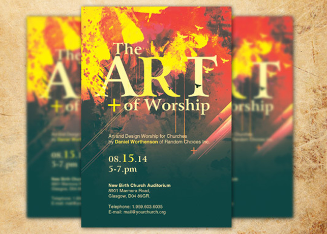 Art of Worship Church Flyer Template