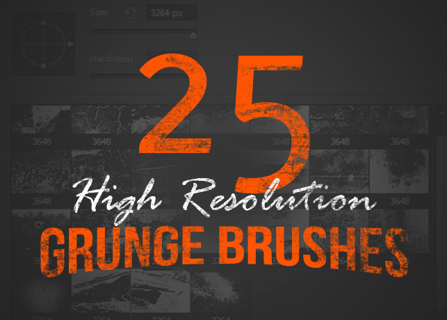 25 High Resolution Grunge Brushes