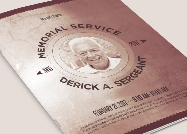 Chronicle Funeral Program Template