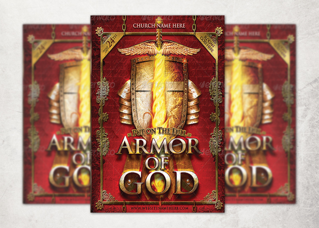 Armor of God church Flyer Template