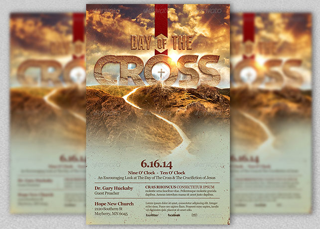 Cross Day Church Flyer Template