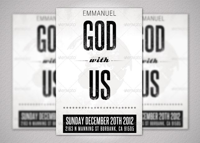 Emmanuel Christmas Church Flyer Template