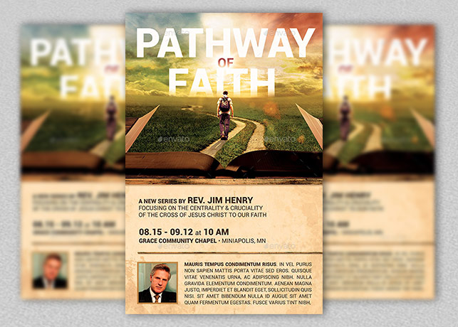 Pathway of Faith Church Flyer Photoshop Template