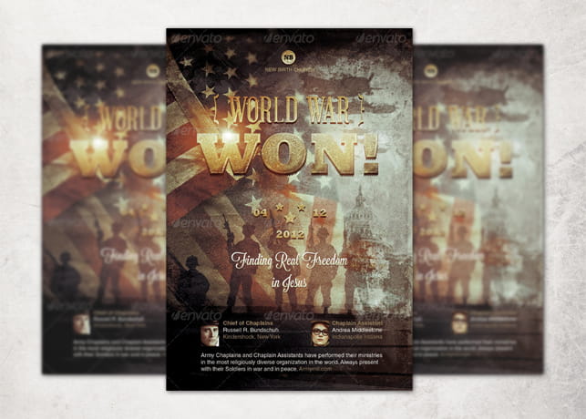 World War Won! Flyer and CD Template