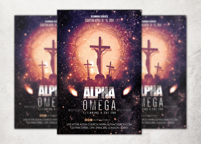Alpha and Omega Church Flyer Template