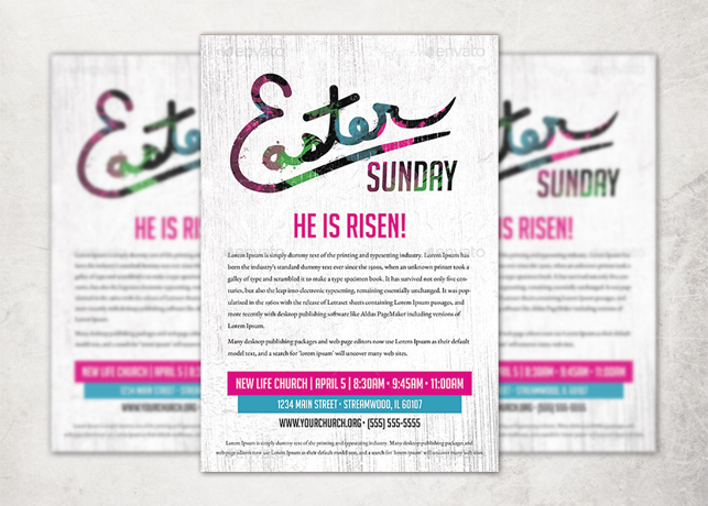 Easter Sunday Church Template Set - Pastel