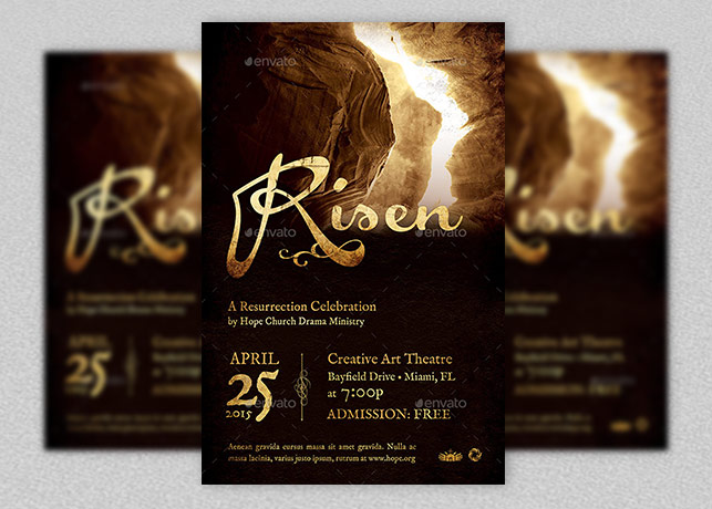 Risen Church Flyer and Poster Template