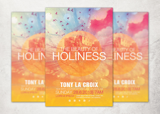 The Beauty of Holiness Church Flyer Template