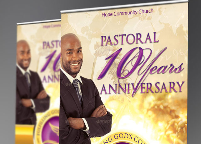 Clergy Anniversary Banner Template