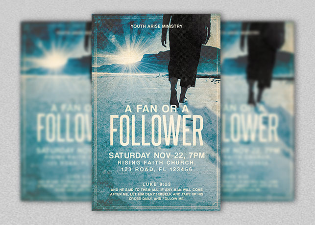 Fan or Follower Church Flyer Template