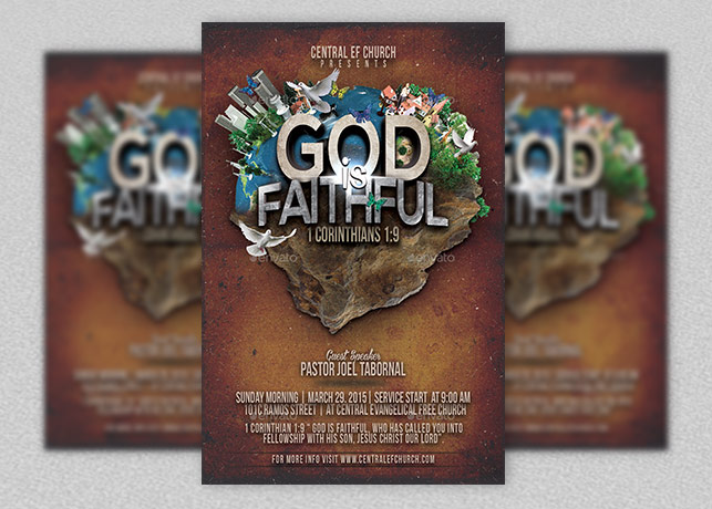 God Is Faithful Church Flyer