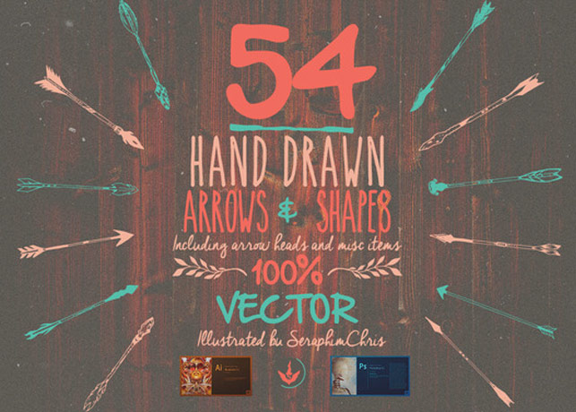 Hand Drawn Vector Arrows & Elements