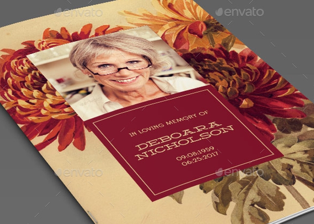 Funeral Program Template With Collage