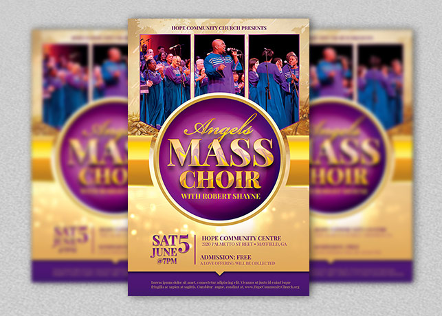 Mass Choir Concert Flyer Template