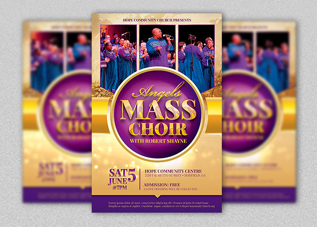 Mass Choir Concert Flyer Template Inspiks Market