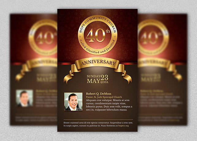 Church Anniversary Flyer Poster Template