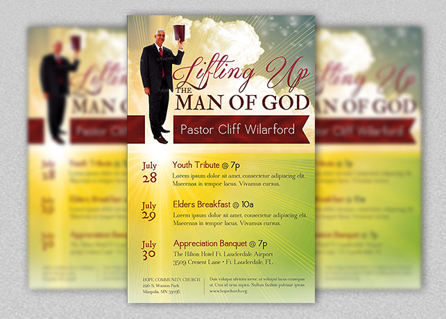 Pastor Appreciation Church Flyer Template