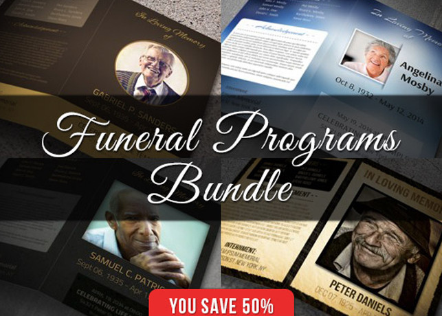 Funeral Program Template Bundle