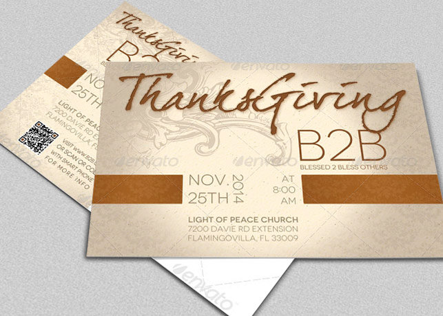 Thanksgiving Charity Flyer and CD Template