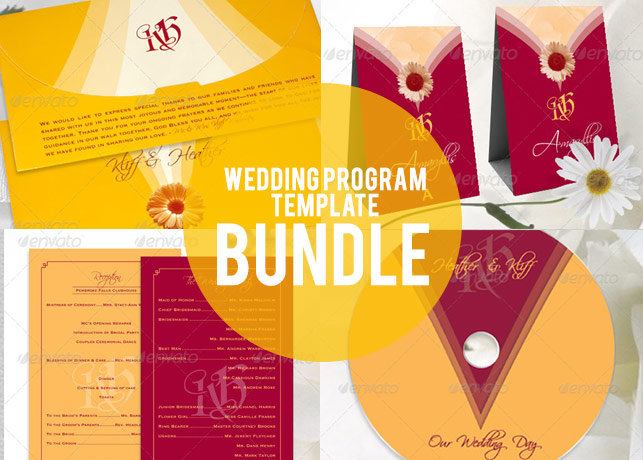 Wedding Program Template Bundle