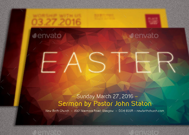 Easter Sunday Church Flyer Template