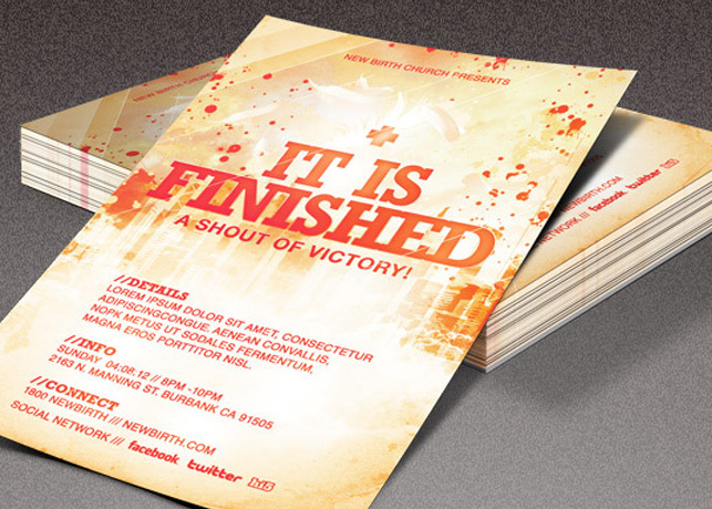 It is Finished Church Flyer