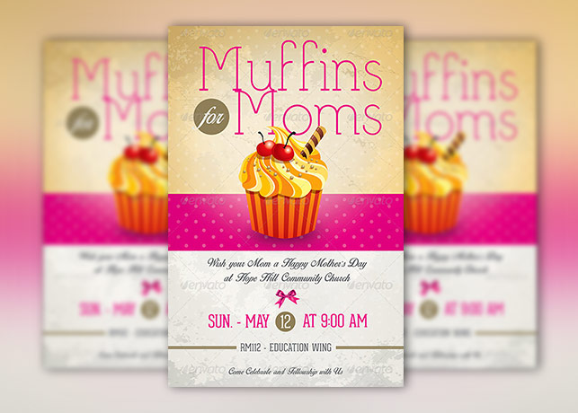 Muffins for Moms Event Flyer Template