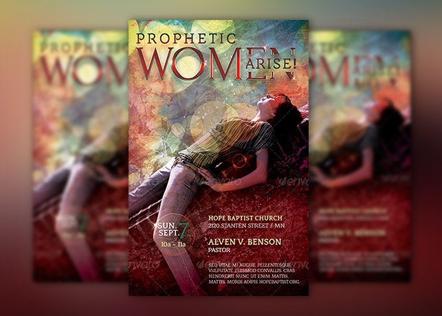 Prophetic Women Church Flyer Template