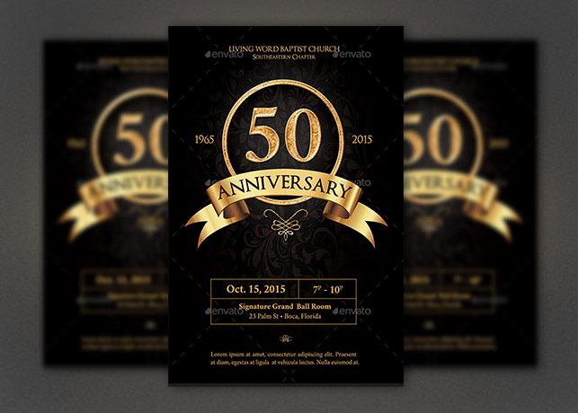 Anniversary Flyer Photoshop Template