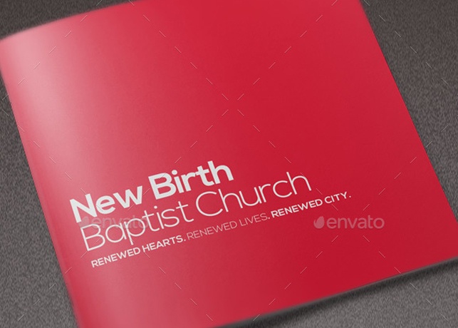 Red Church Brochure Template