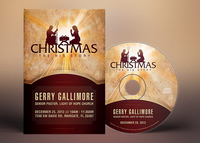 Christmas Story Flyer CD Label Template