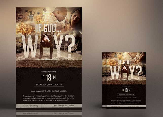 God Question Flyer Poster Template