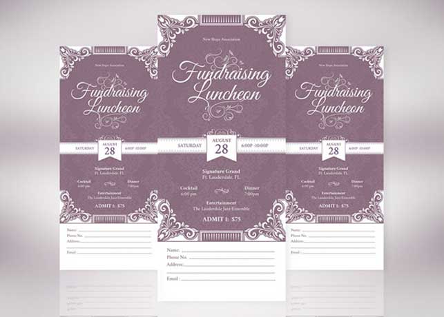 Vintage Luncheon Ticket Template