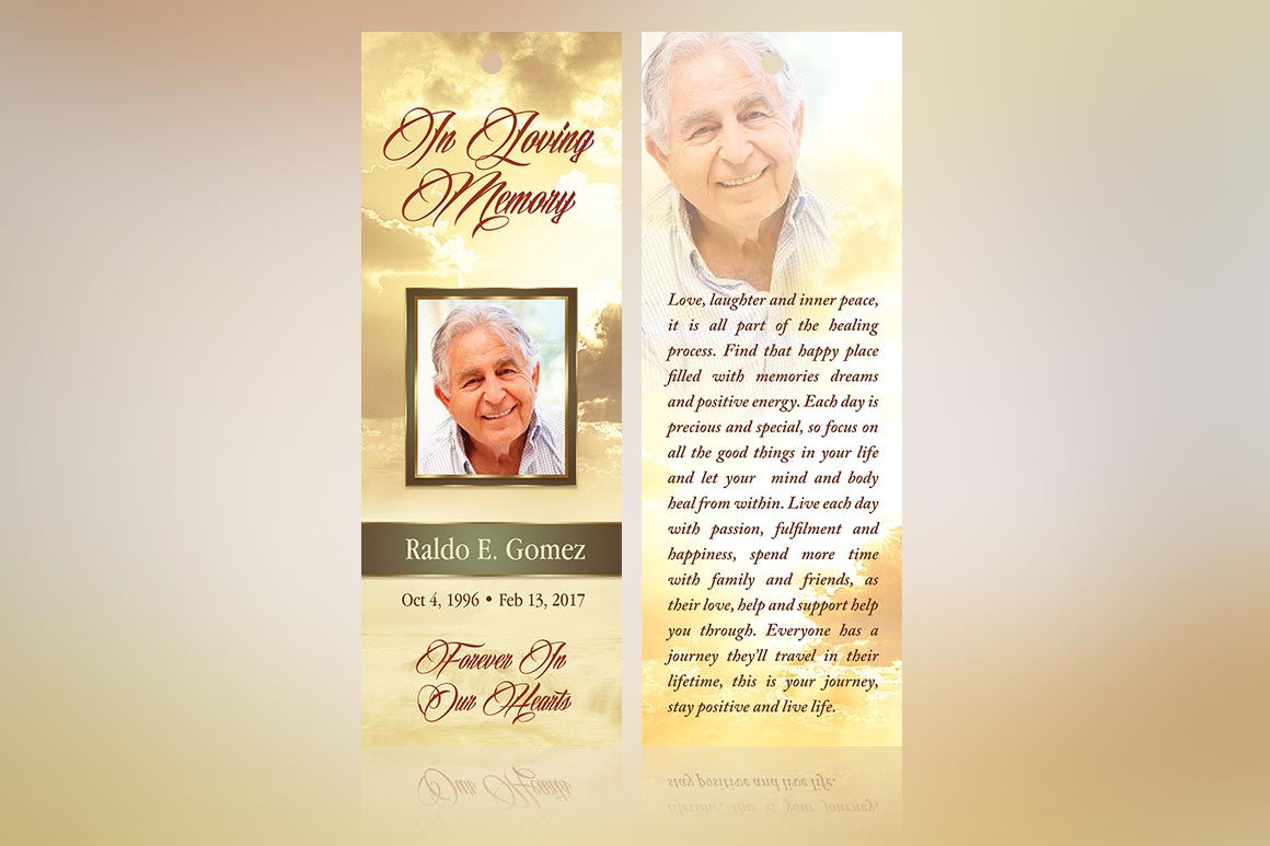 Forever Funeral Bookmark Template