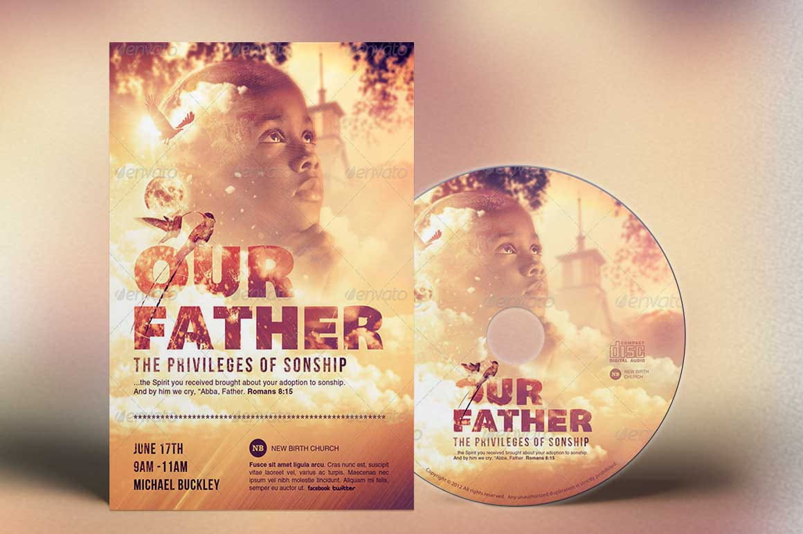 Our Father Flyer Plus CD Template