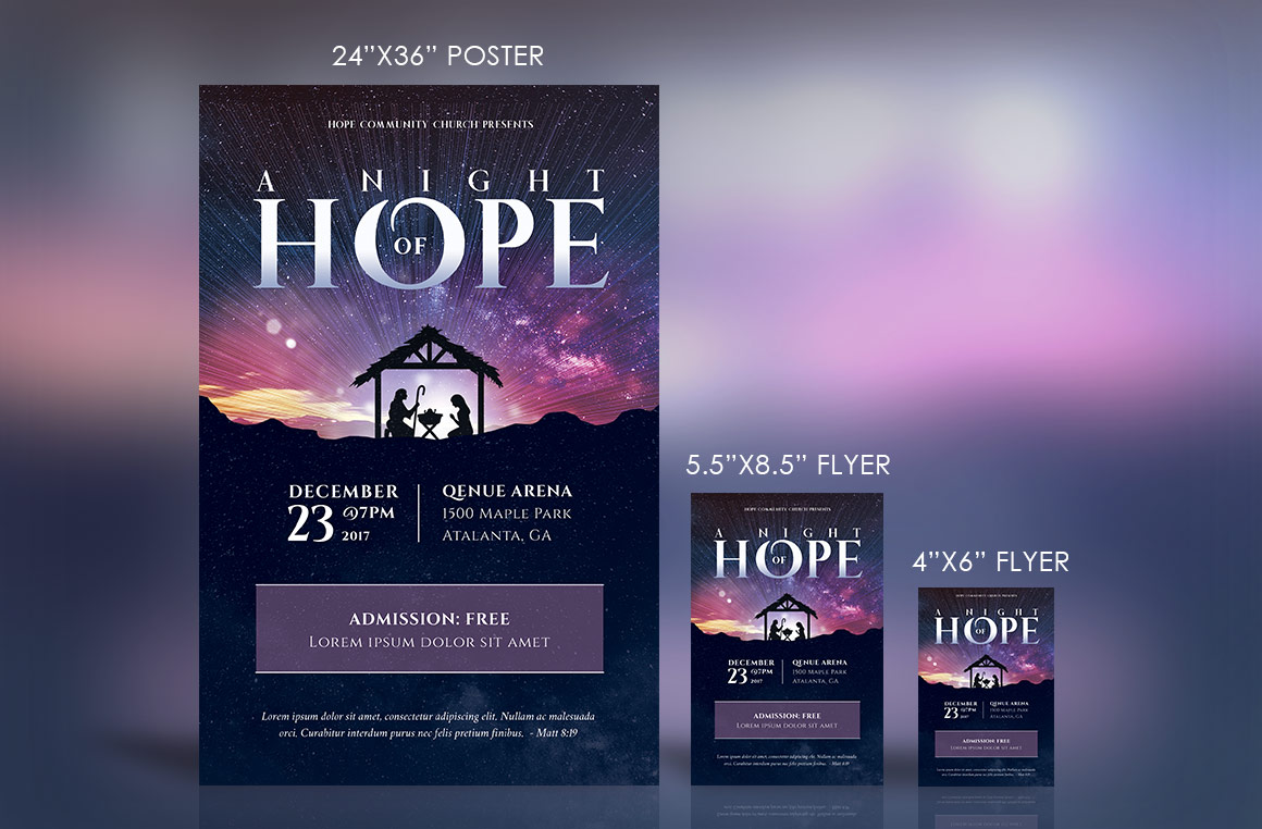 Hope Christmas Flyer Poster Template