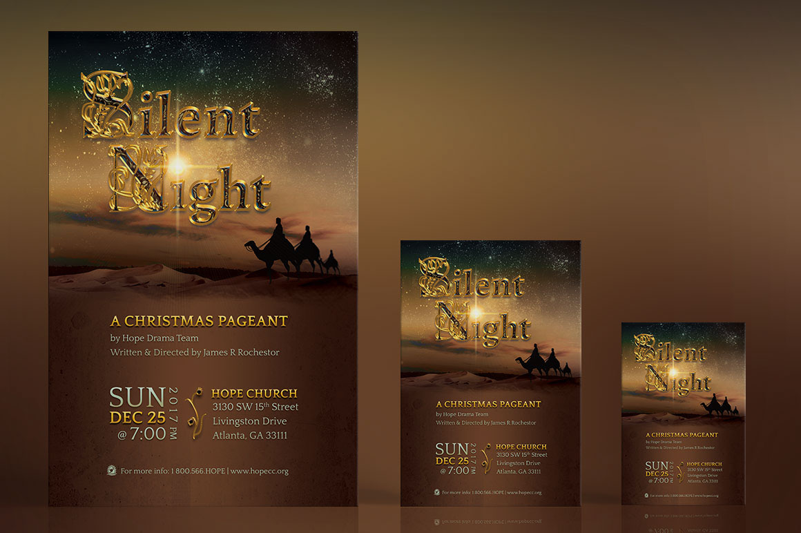 Silent Night Flyer Poster Template