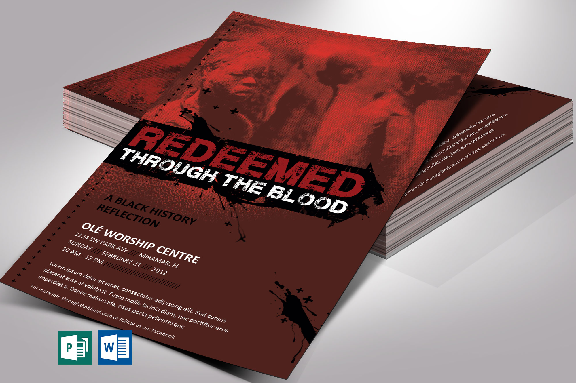 Red Black History Flyer