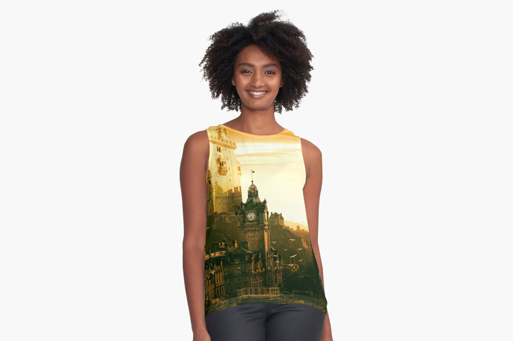 Strong Tower Sleeveless Top by Godserv Designs