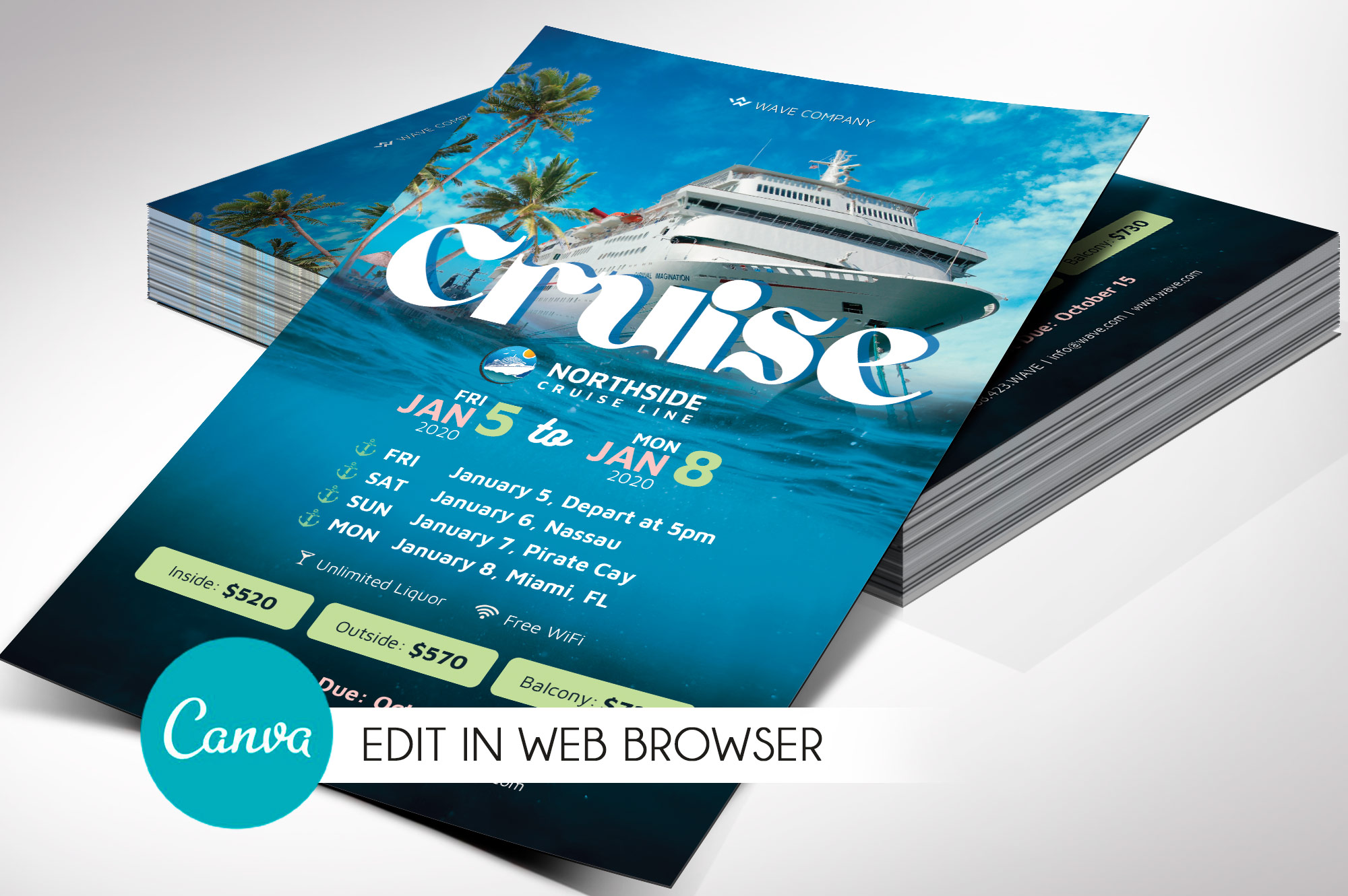Cruise Flyer Canva Template V2