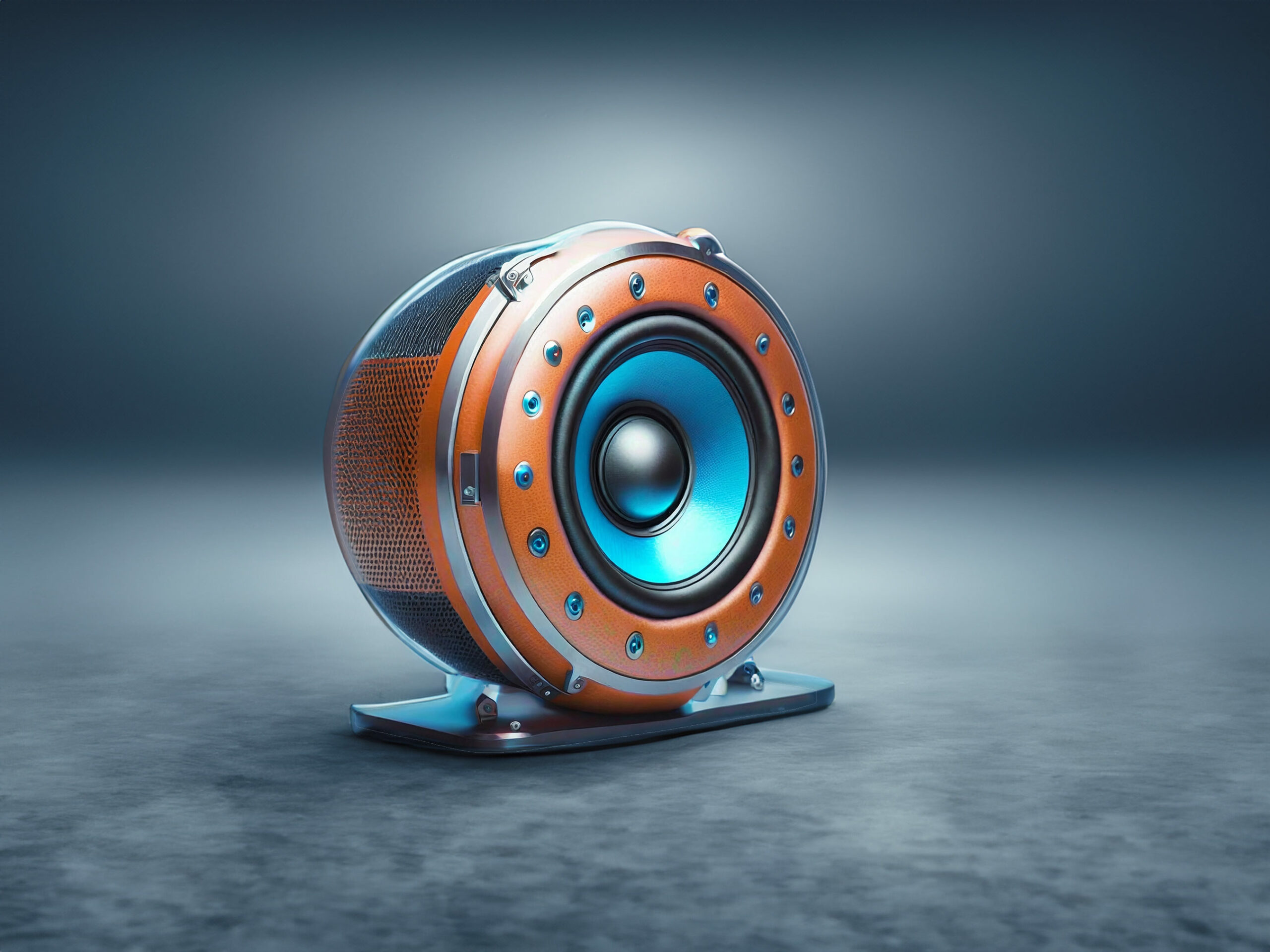 Orange Spherical Speaker Free Transparent PNG » Inspiks Market